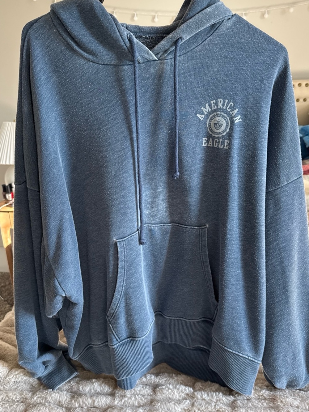 American Eagle Outfitters Dusty Blue Pullover Hoodie